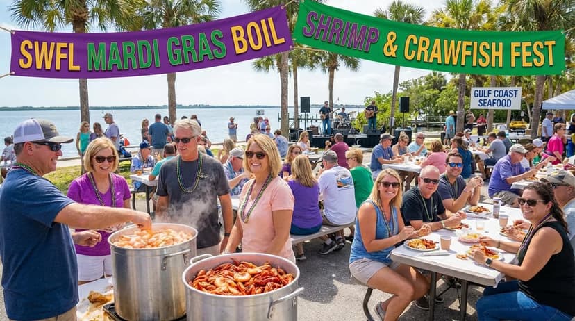 Mardi Gras shrimp & crawfish boil